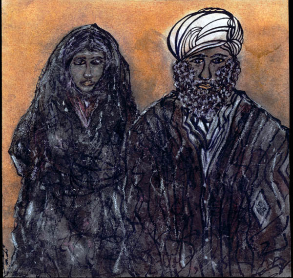 Persian Jewish Couple, 1900 by Kitty Yin Ling Miao